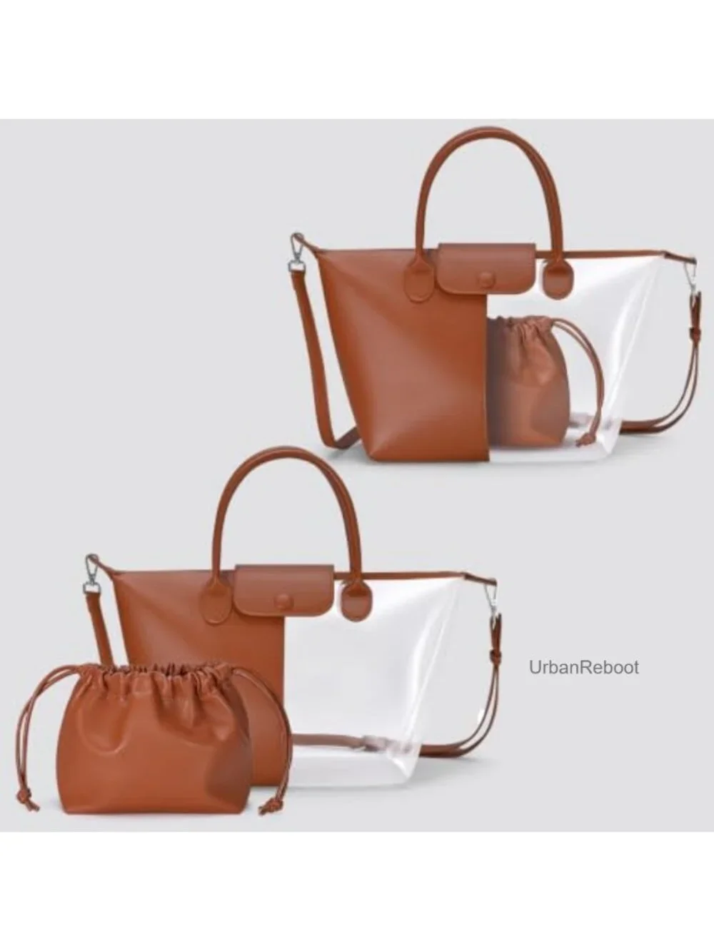Quilted Convertible Tote Handbag Crossbody Shoulder Bag Zippered Work Travel
